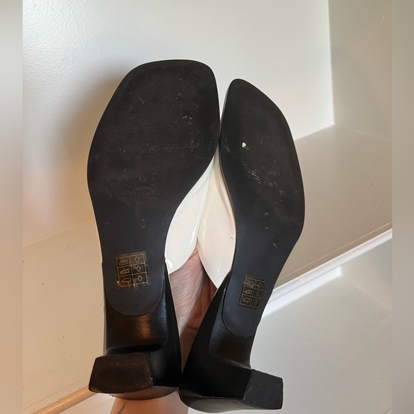 UO White Square Toe Kitten Heel 10US Womens - Picture 6 of 7